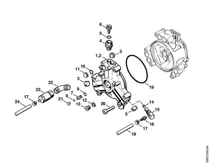 STIHL 9133-381-0860 Gewindestift DIN913-M5x5 positie 14 technische tekening