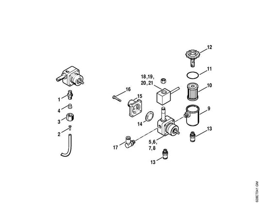 STIHL 0761-112-0137 Schneidring L8-St DIN3861 positie 4 technische tekening