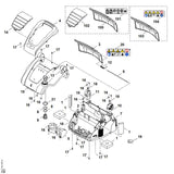 STIHL 6291-760-2205 Motorhaube kpl. positie 15 technische tekening