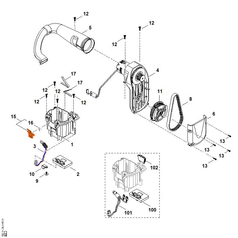 STIHL 6291-716-0400 Schraube positie 9 technische tekening