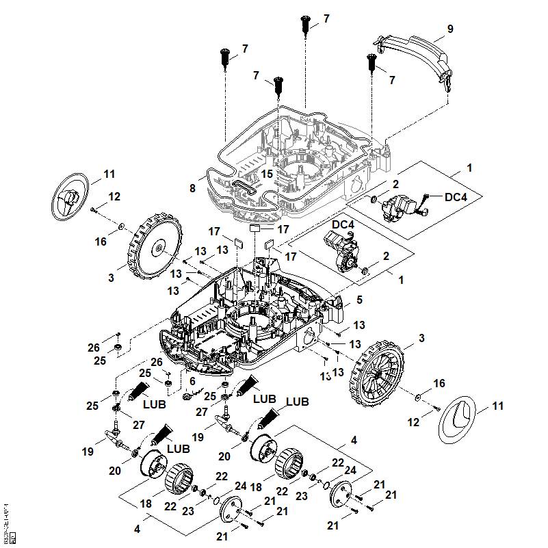 STIHL 6309-701-1056 Gehäuseunterteil positie 5 technische tekening