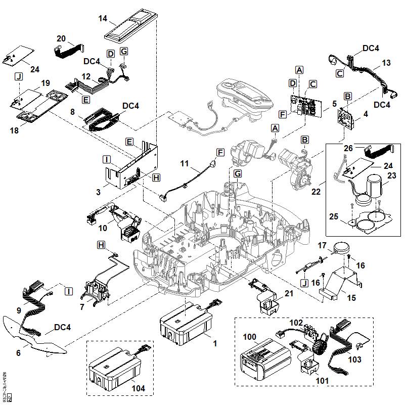 STIHL 6309-430-1468 Elektronikmodul (MI6..PC) positie 3 technische tekening