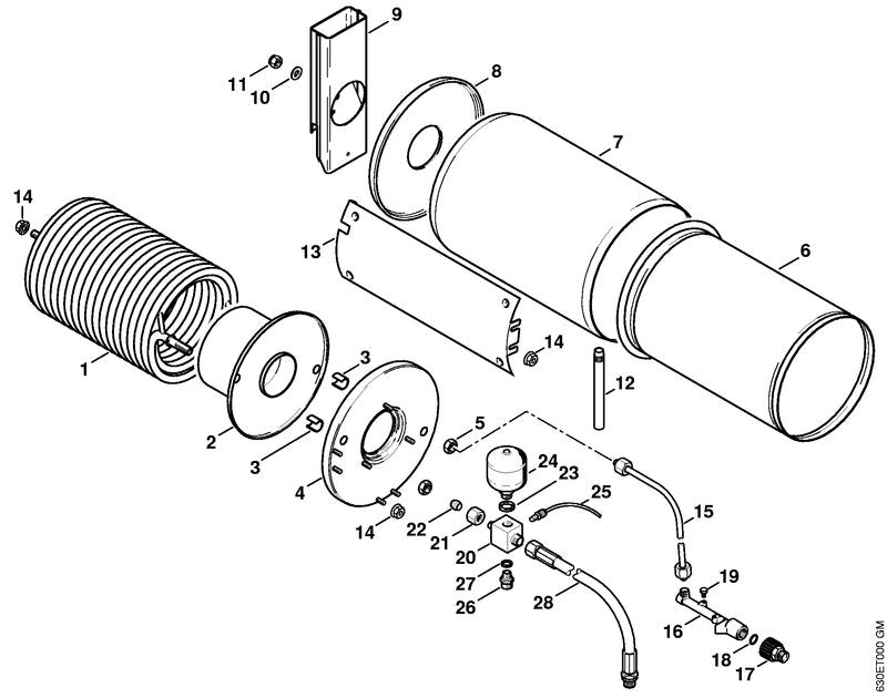 STIHL 4712-522-0100 Verbindungsstück positie 26 technische tekening
