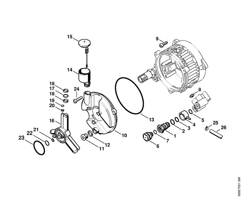 STIHL 4707-701-7600 Drossel positie 8 technische tekening