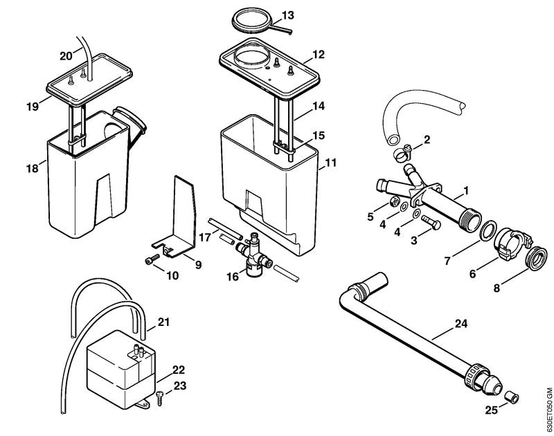 STIHL 4706-510-3050 Kalkschutzautomatik positie -1 technische tekening