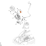 STIHL 6311-400-0305 Batteriehalter positie 1 technische tekening