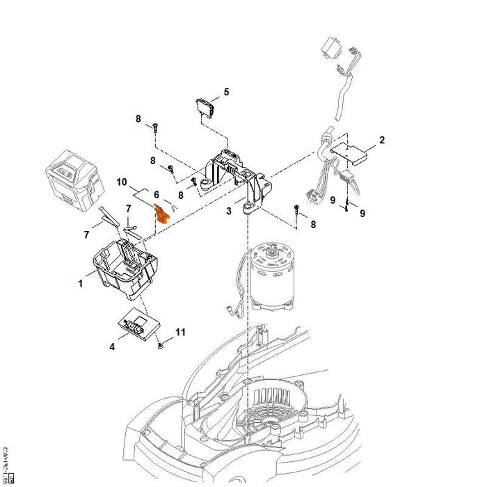 STIHL 6311-791-3100 Feder positie 7 technische tekening