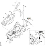 STIHL 6320-967-1525 Typenschild RME 339 C positie 7 technische tekening