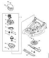 STIHL 6320-606-0100 Lüfterhaube positie 15 technische tekening