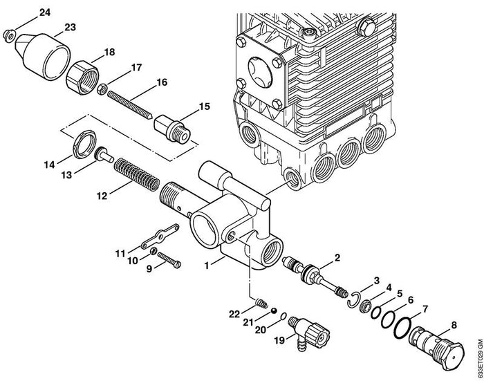 STIHL 9516-003-2120 Kugel DIN5401-5,5 positie 21 technische tekening