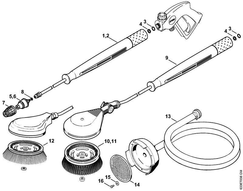 STIHL 4900-500-1662 Rotordüse W11 060 positie 6 technische tekening