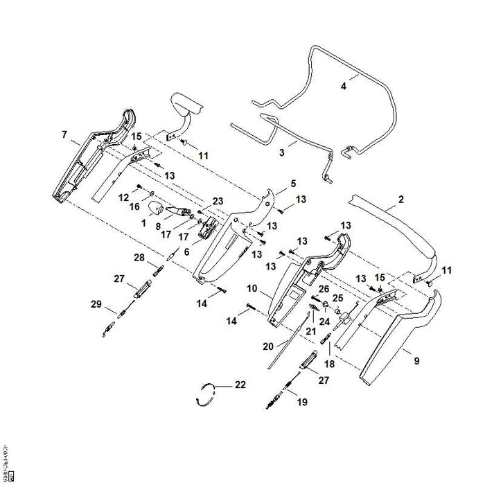 STIHL 6340-700-7503 Seilzug positie 28 technische tekening