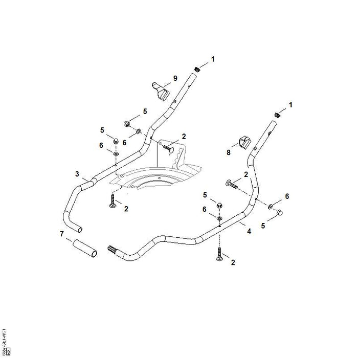 STIHL 6357-791-2000 Schlauch positie 7 technische tekening