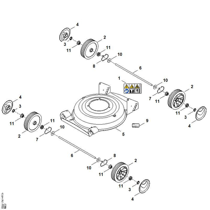 STIHL 6357-700-8562 Gehäuse positie 5 technische tekening