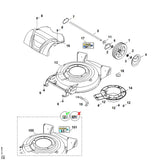 STIHL 6357-706-2110 Abdeckhaube positie 16 technische tekening