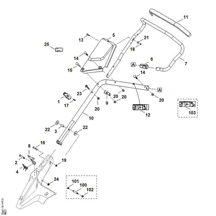 STIHL 6364-760-1710 Paneel positie 5 technische tekening