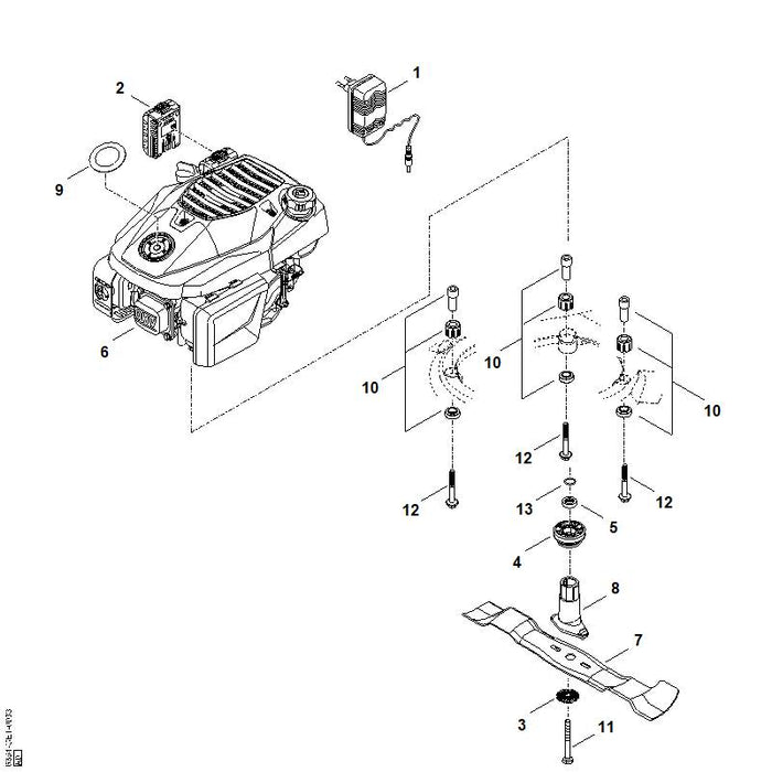 STIHL 6340-011-1856 EVC 300.1 E (EVC300-0004) positie 6 technische tekening