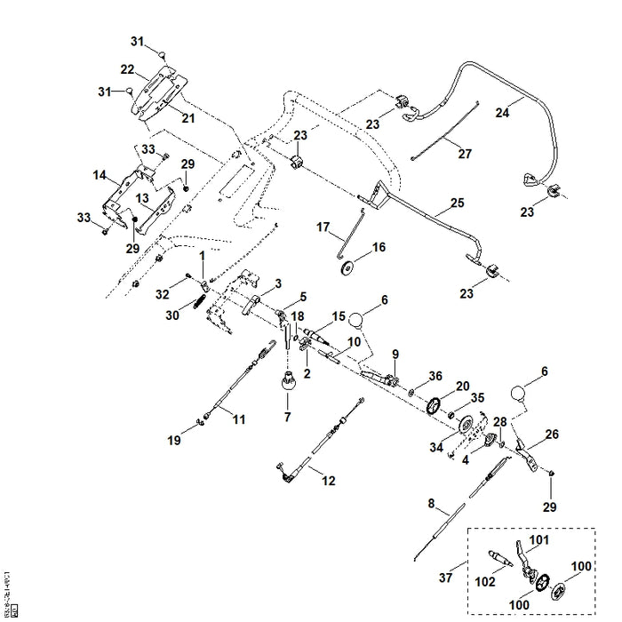 STIHL 9323-630-0200 Federscheibe 10 positie 28 technische tekening