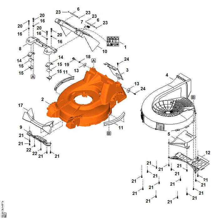 STIHL 6378-763-1300 Lagerschale positie 15 technische tekening