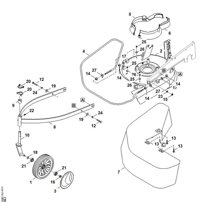 STIHL 9296-021-1591 Passscheibe 15x21x1 positie 18 technische tekening