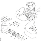 STIHL 6380-706-8120 Schutz rechts positie 4 technische tekening