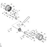STIHL 6383-700-0401 Rad kpl. positie -1 technische tekening