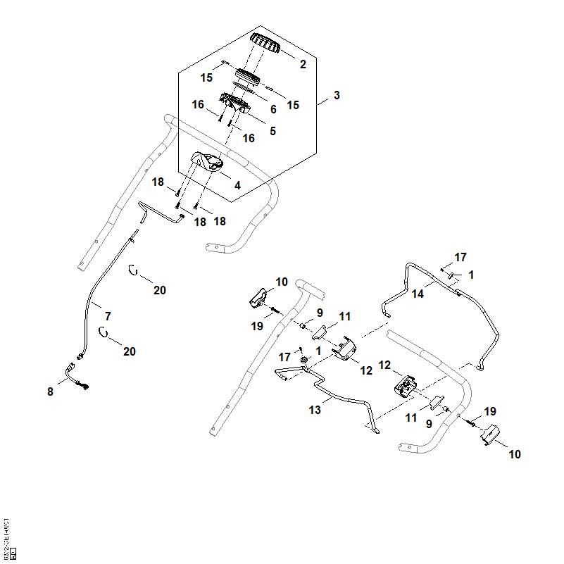 STIHL 6392-405-0710 Magnet positie 1 technische tekening