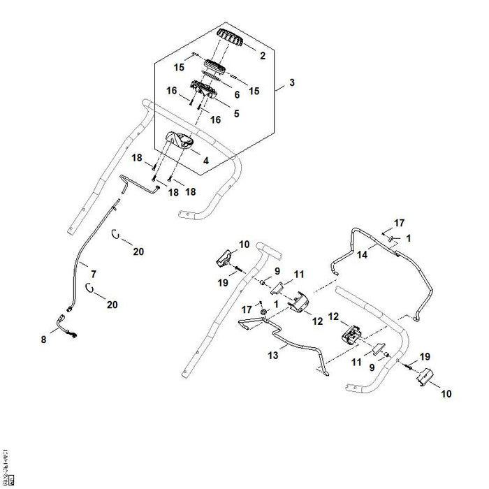 STIHL 6392-951-3500 Schraube PT 3,5x18 positie 16 technische tekening