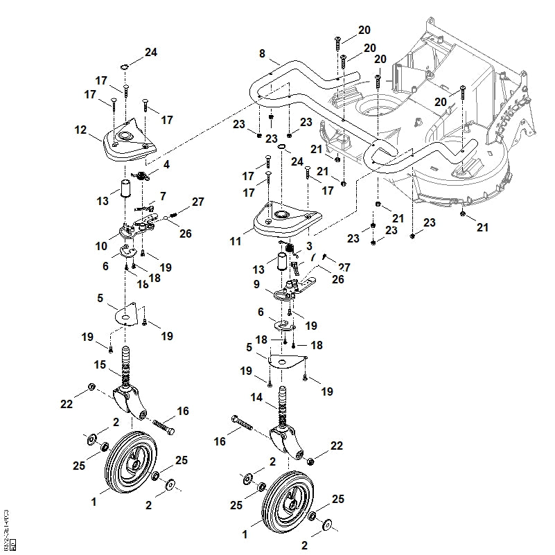STIHL 6392-763-2901 Verstellhebel links positie 9 technische tekening