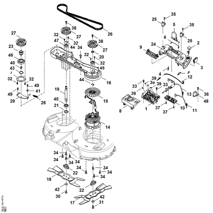 STIHL 9110-318-1295 Linsenschraube M6x20 positie 38 technische tekening