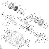 STIHL 6392-600-0210 Elektromotor 300W (Fahrantrieb) positie 13 technische tekening