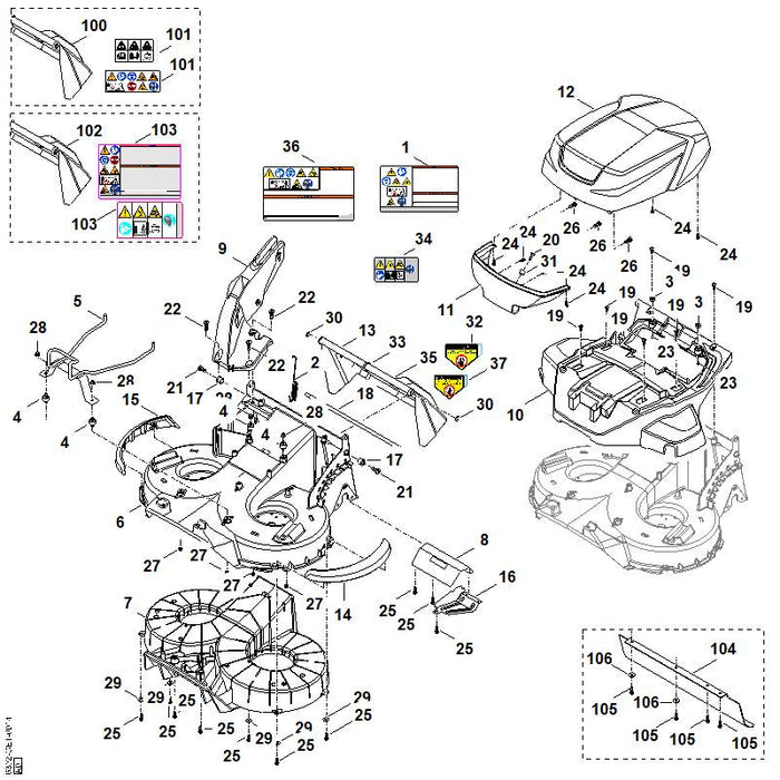 STIHL 6392-766-0900 Achse positie 18 technische tekening