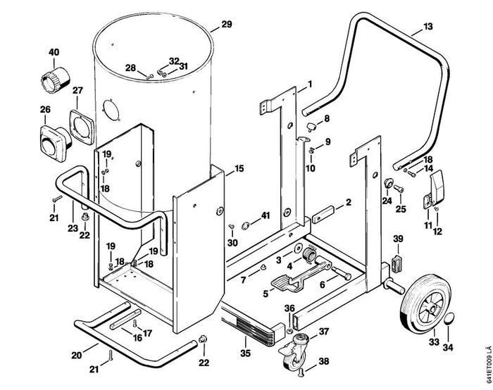 STIHL 9062-116-1050 Senkschraube DIN963-M5x25-4.8 positie 21 technische tekening