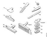 STIHL 4901-504-2700 Bürsteneinsatz positie 7 technische tekening