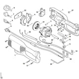 STIHL 6440-007-1000 Satz Kohlebürsten positie 3 technische tekening