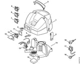 STIHL 4730-703-4100 Handgriff positie 3 technische tekening