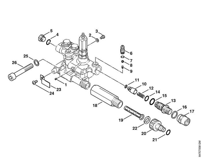 STIHL 9291-020-0090 Scheibe 13x18x2,5 positie 25 technische tekening