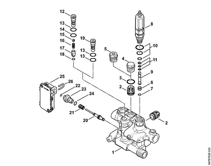 STIHL 9645-945-3690 RDR A 15,6x1,78-NBR70 positie 3 technische tekening