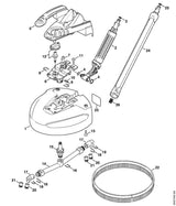 STIHL 4900-504-0502 Borstenring positie 22 technische tekening