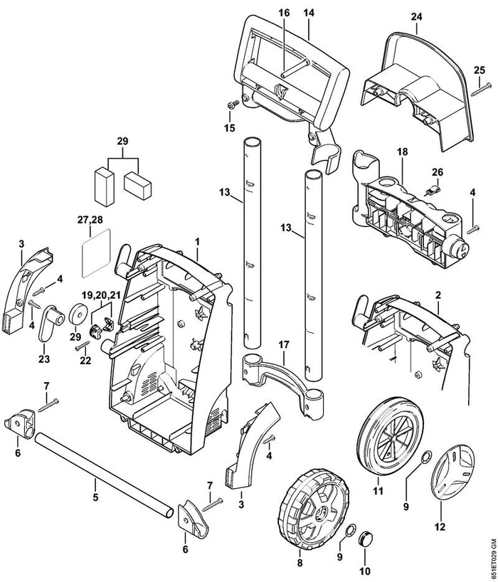 STIHL 9991-003-1120 Schnellbefestigung positie 9 technische tekening
