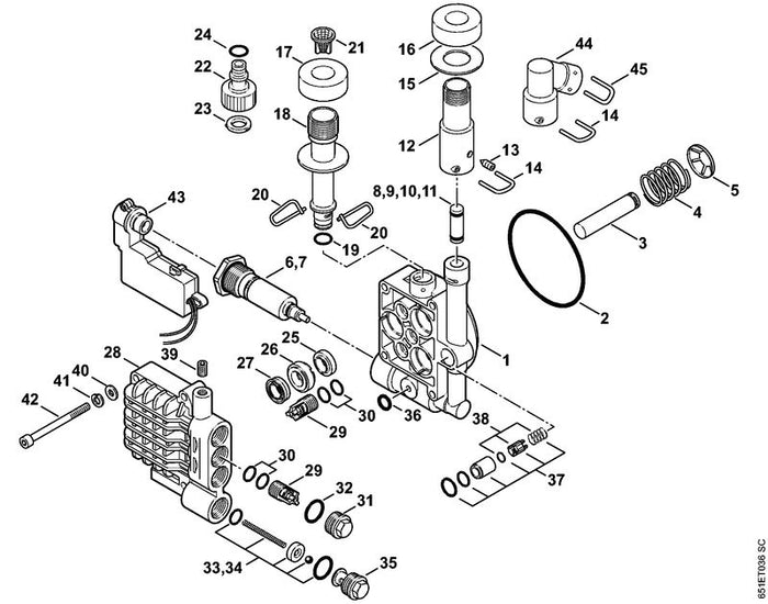 STIHL 9645-945-8627 RDR A 85x2,62-NBR70 positie 2 technische tekening