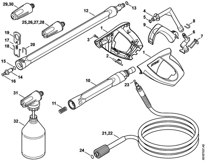STIHL 9104-003-4113 Schraube IS-P3x16 positie 3 technische tekening