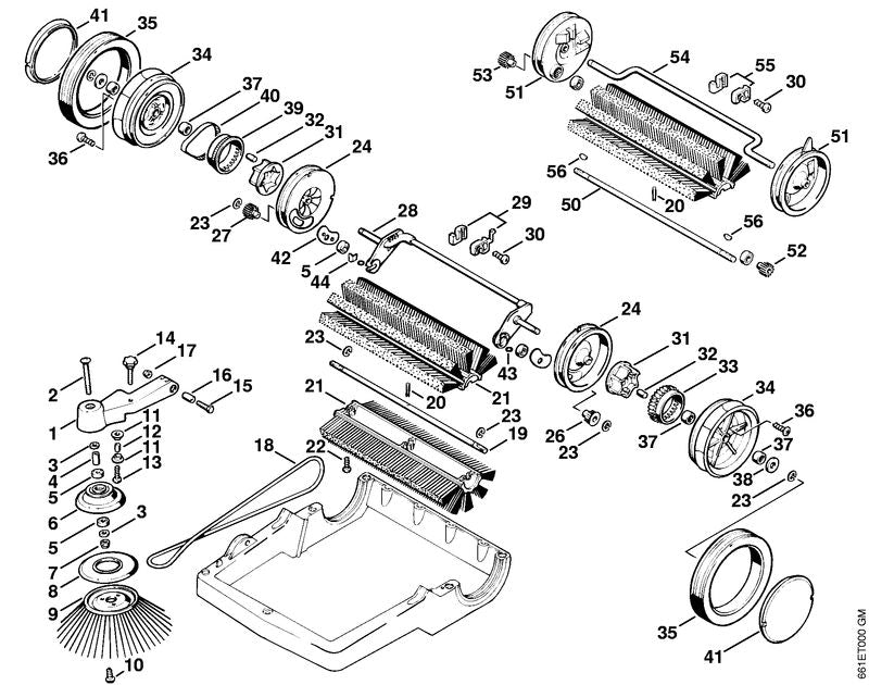 STIHL 4750-704-2400 Gleitlager positie 37 technische tekening