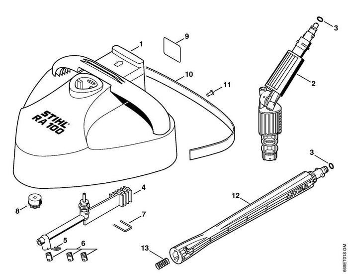 STIHL 9440-069-2532 Blindniet 3,2x8 positie 11 technische tekening