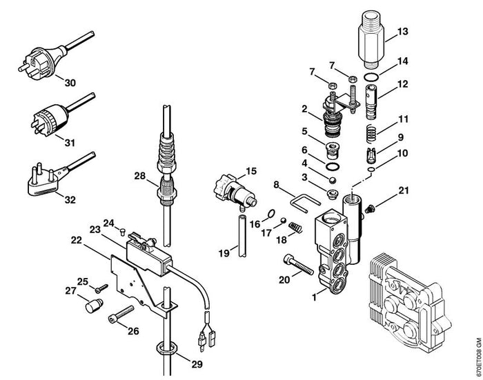STIHL 9045-371-1400 ZylSchrau M6x40 DIN912 positie 26 technische tekening