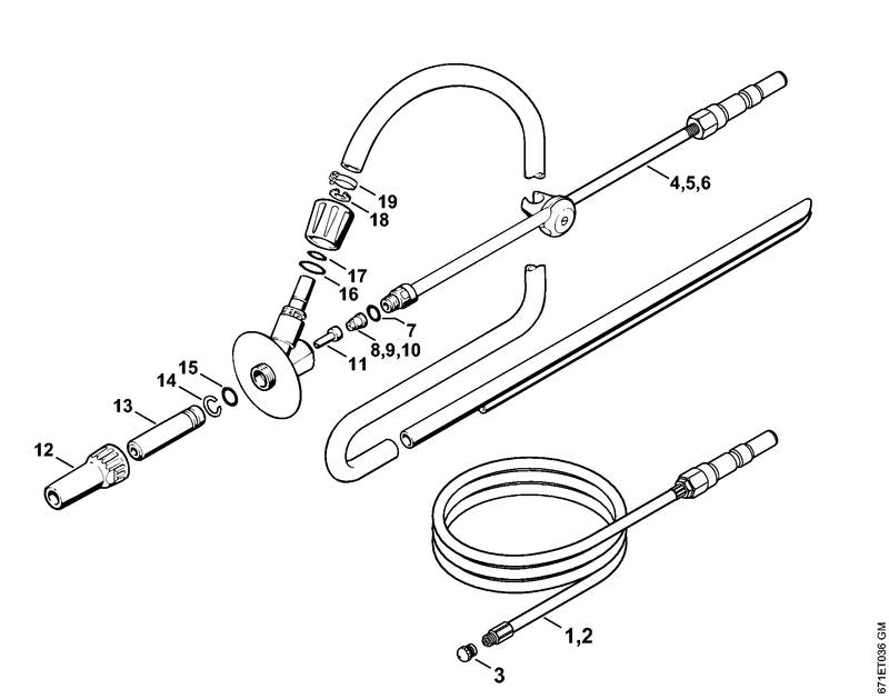 STIHL 4925-500-1802 Sand-Nassstrahleinrichtung 07 positie 4 technische tekening