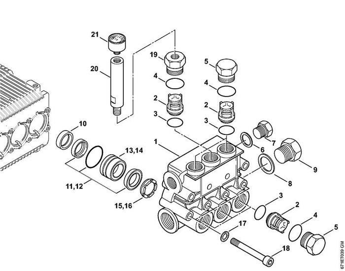 STIHL 4747-700-6250 Satz Ventile positie -1 technische tekening