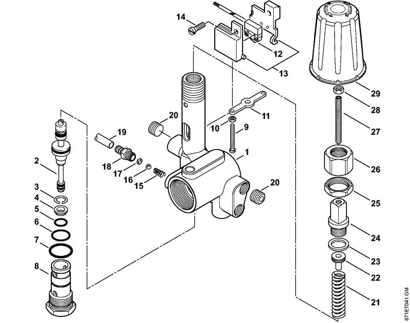 STIHL 4747-513-0200 Verbindungsstück positie 18 technische tekening