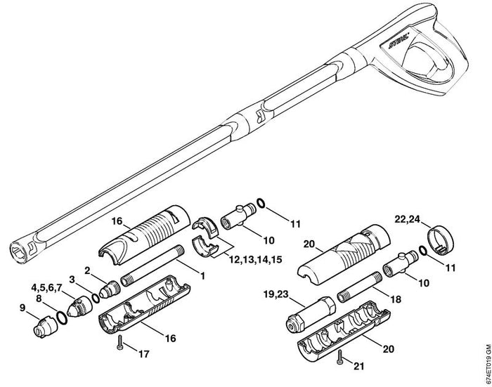 STIHL 9645-945-7532 RDR A 11,1x1,6-NBR70 positie 3 technische tekening