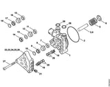 STIHL 4744-007-1050 Dichtungssatz Kolben positie -1 technische tekening